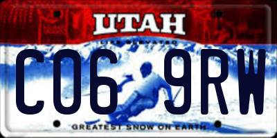 UT license plate C069RW
