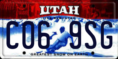 UT license plate C069SG