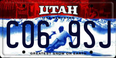 UT license plate C069SJ