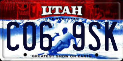 UT license plate C069SK