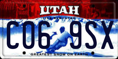 UT license plate C069SX