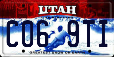 UT license plate C069TI