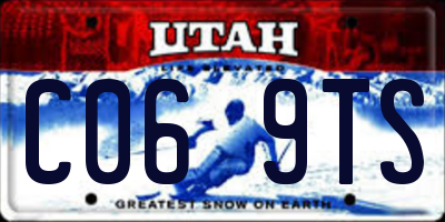 UT license plate C069TS
