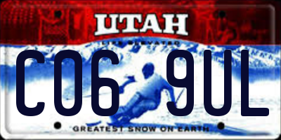 UT license plate C069UL