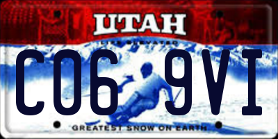 UT license plate C069VI