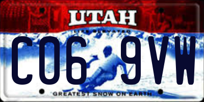 UT license plate C069VW