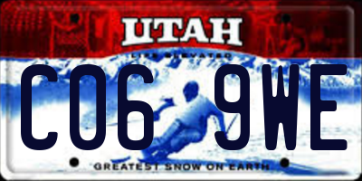 UT license plate C069WE