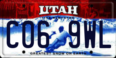 UT license plate C069WL