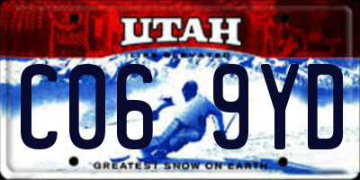 UT license plate C069YD