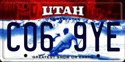 UT license plate C069YE
