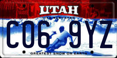 UT license plate C069YZ