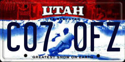 UT license plate C070FZ