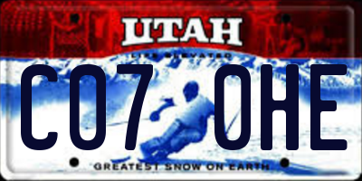 UT license plate C070HE