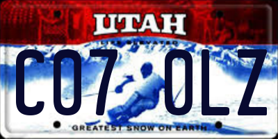 UT license plate C070LZ