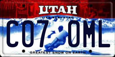 UT license plate C070ML