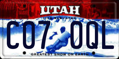 UT license plate C070QL