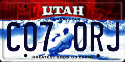 UT license plate C070RJ