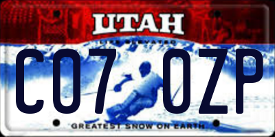 UT license plate C070ZP