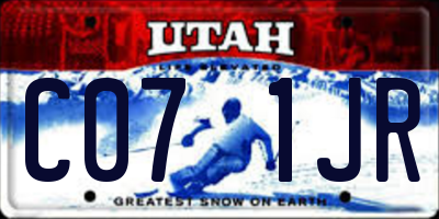 UT license plate C071JR