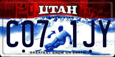 UT license plate C071JY