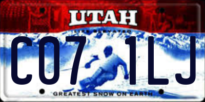 UT license plate C071LJ