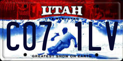 UT license plate C071LV
