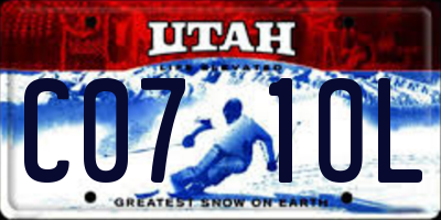 UT license plate C071OL