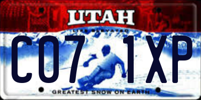 UT license plate C071XP