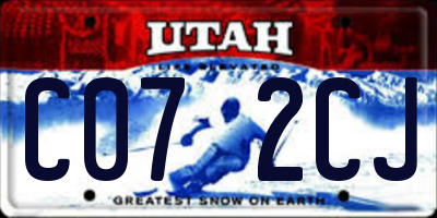 UT license plate C072CJ