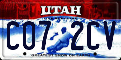 UT license plate C072CV