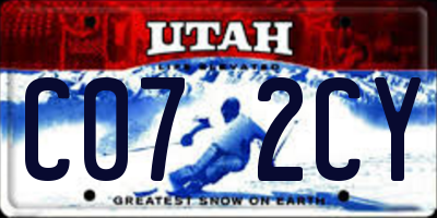 UT license plate C072CY