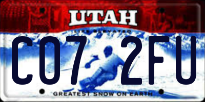 UT license plate C072FU