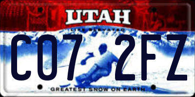 UT license plate C072FZ