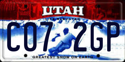 UT license plate C072GP