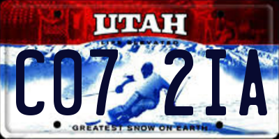 UT license plate C072IA