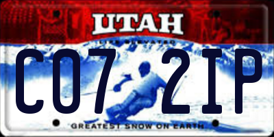 UT license plate C072IP
