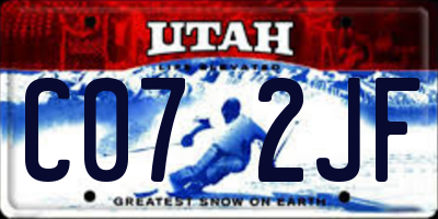 UT license plate C072JF