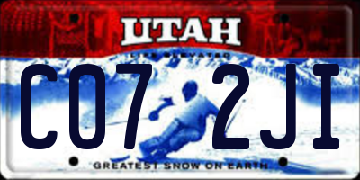 UT license plate C072JI