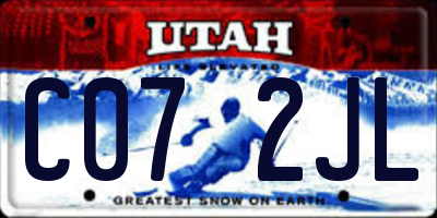 UT license plate C072JL