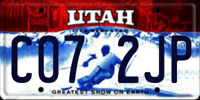 UT license plate C072JP