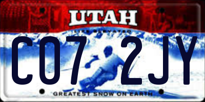 UT license plate C072JY
