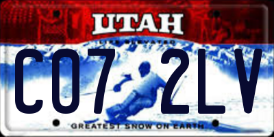 UT license plate C072LV