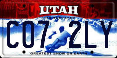 UT license plate C072LY