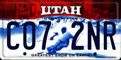 UT license plate C072NR