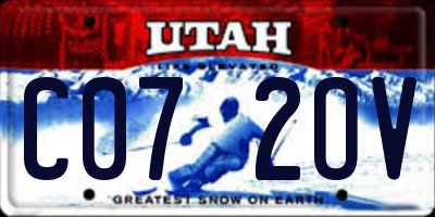 UT license plate C072OV