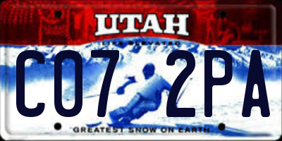 UT license plate C072PA