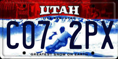 UT license plate C072PX