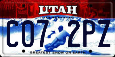 UT license plate C072PZ