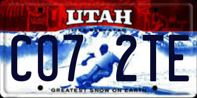 UT license plate C072TE