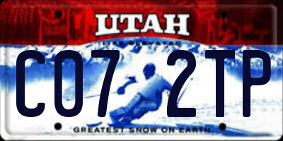 UT license plate C072TP